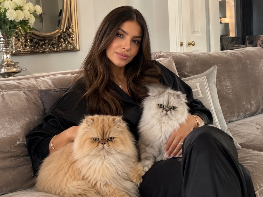 Alana and her Persian cats